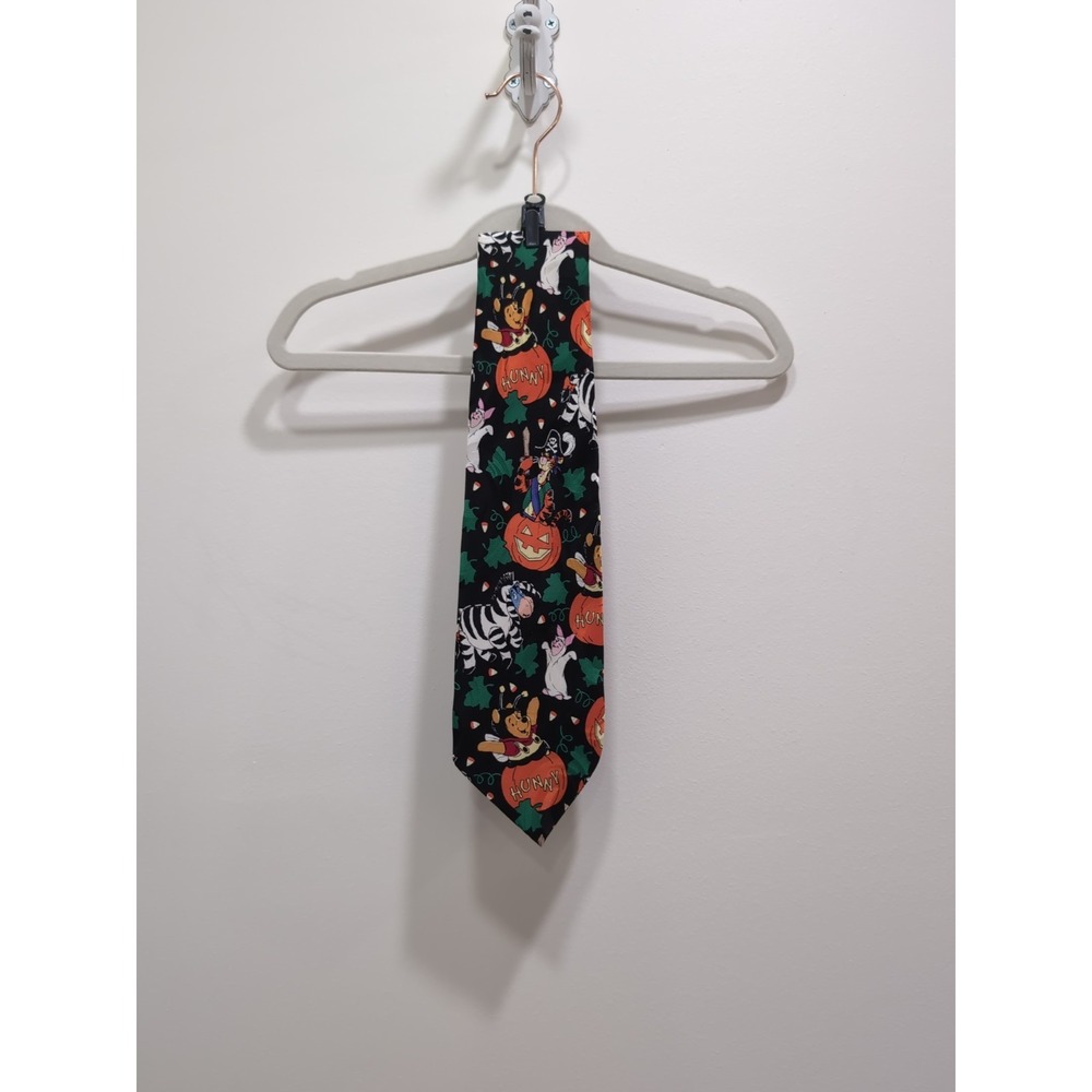 Disney Winnie the Pooh & Gang Handmade Silk Halloween Tie RARE